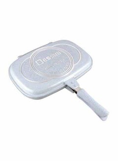 DESSINI Two Sided Double Grill Non Stick Fry Pan Silver 40cm 