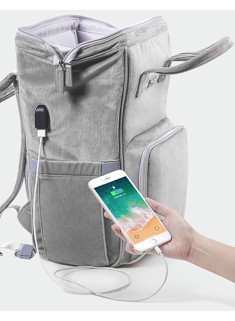 صنفينو حقيبة حفاضات رمادي - Image 3