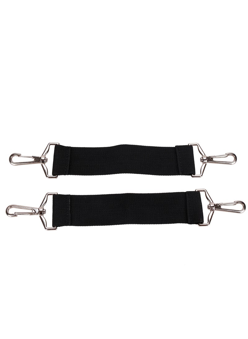 Little Story - Set Of 6 Baby Diaper Bag With Hooks And Nappy Changing Mat - Black Black - Image 1