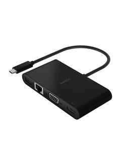 belkin Usb C Multimedia Adapter Usb C Hub W/ Vga, 4K Hdmi, Usb 3.0, Ethernet Ports 100W Passthrough Power For Macbook Pro, Ipad Pro, Surface Pro, Chromebook More, Avc004 Space Gray  - Image 4