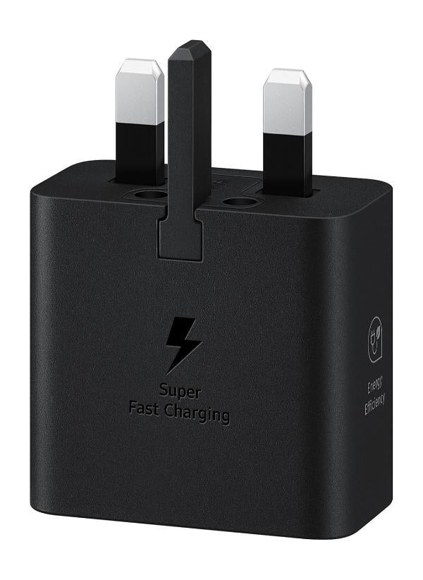 سامسونج محول سفر بقدرة 25 وات (شحن فائق السرعة وبدون كابل USB) أسود - Image 2