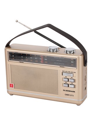 Rechargeable Radio with MP3 Player, 3 Band, USB, TF, FM Functions, Bluetooth, Equipped with Battery, 2 Years Warranty OMR1273 Brown - pnsku/N43765640A/45/_/1744025973/19535a2a-9e77-47a3-b61e-123a06cc5c41