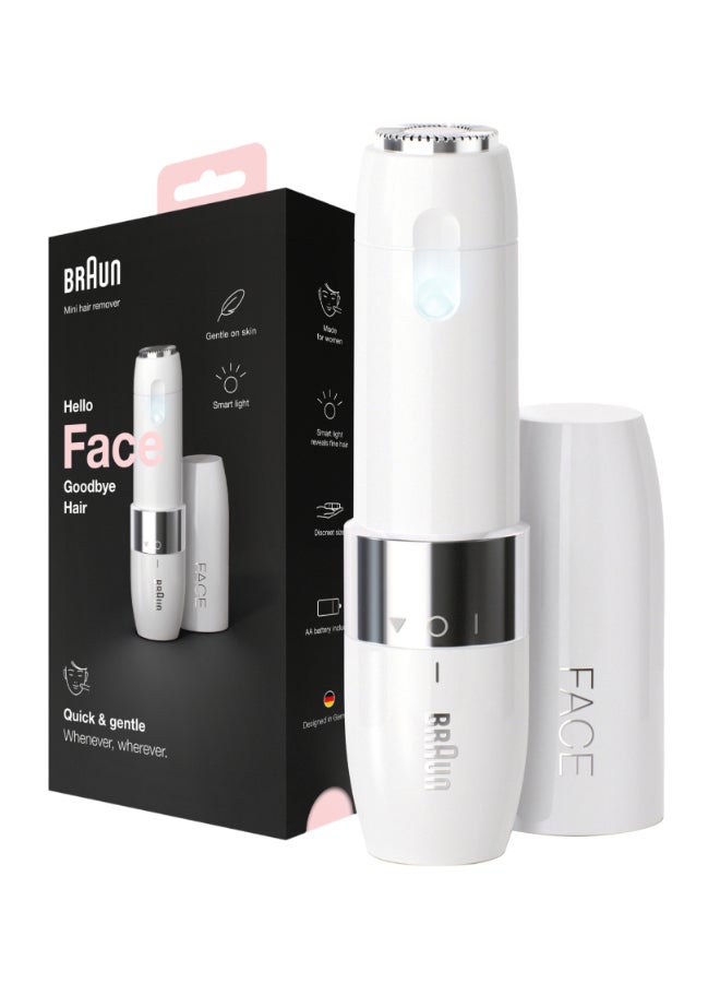 BRAUN Face Mini Hair Remover Fs1000, Electric Facial Hair Removal For Women, For On-The-Go White - FS1000 - Image 1