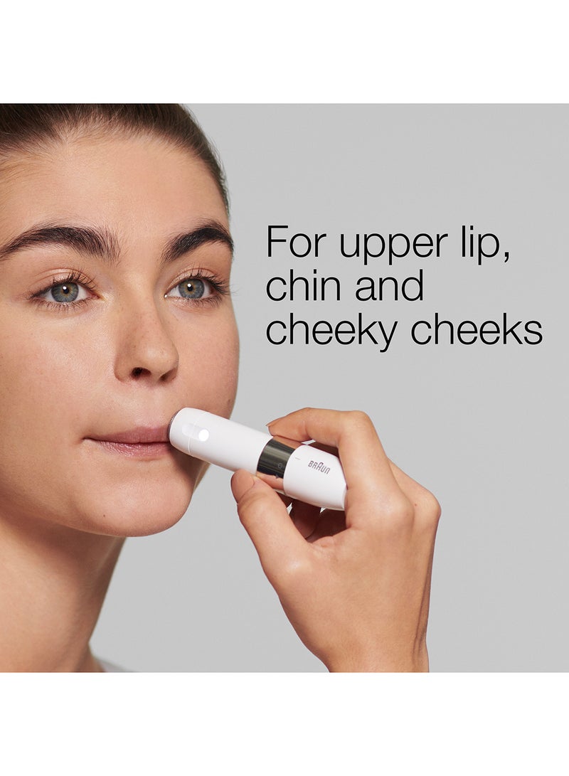 براون مزيل شعر الوجه الكهربائي للنساء FS1000 أبيض - Image 3