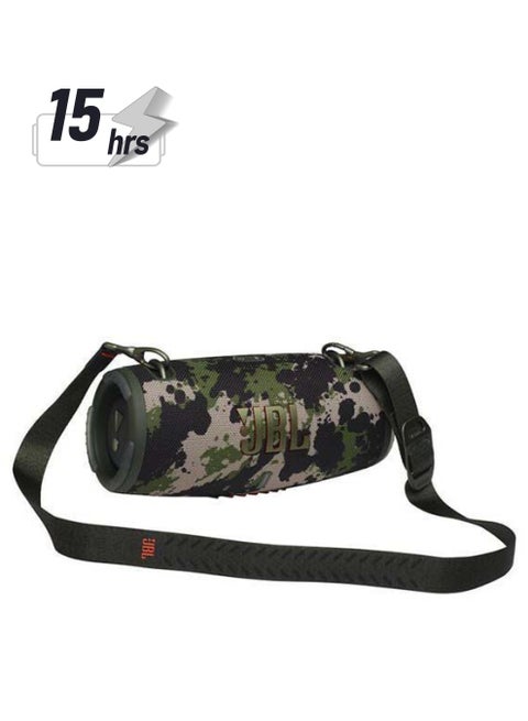 Xtreme 3 Portable Waterproof Speaker - Massive Pro Sound - Immersive Deep Bass - 15H Battery - Built In Charger Camouflage