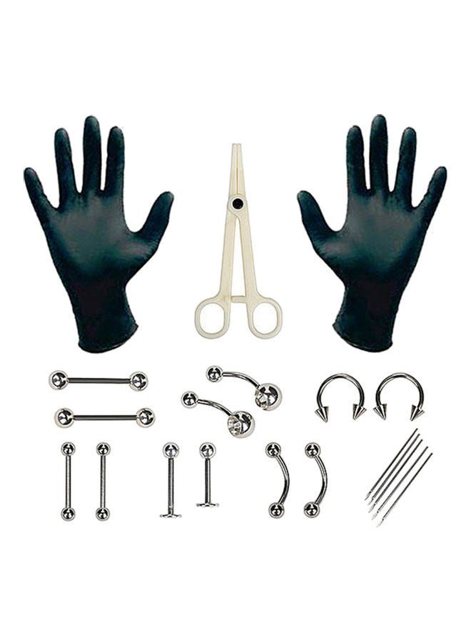 20-Piece Body Piercing Jewelry Kit - Image 1
