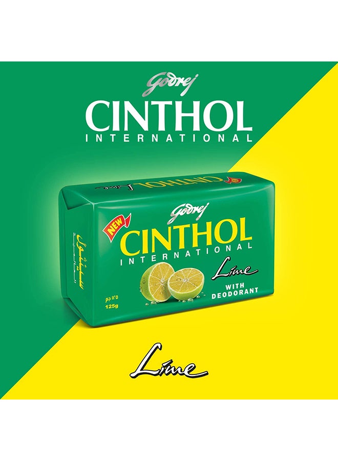 Cinthol Lime Bath Soap With Deodorant 125g Pack of 6 - Image 4