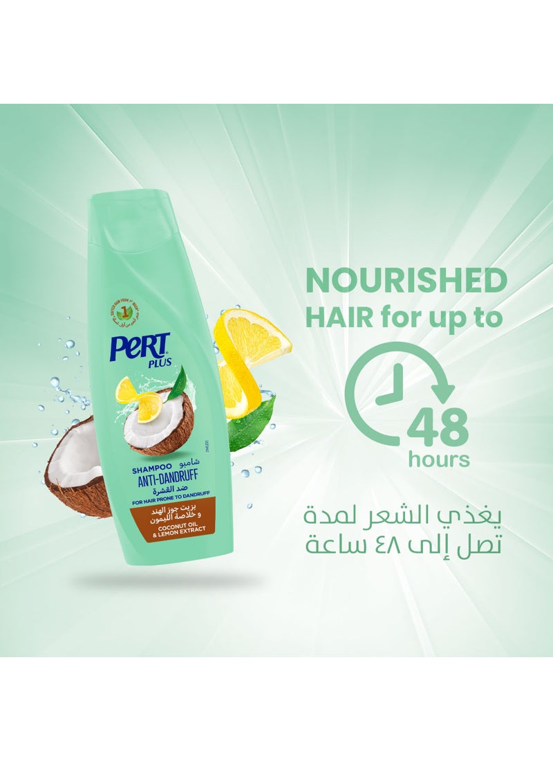 PERT PLUS Anti Dandruff Shampoo With Coconut Oil And Lemon Extract Multicolour 1000ml - Image 5