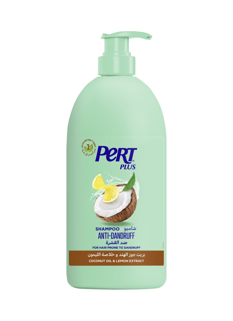 PERT PLUS Anti Dandruff Shampoo With Coconut Oil And Lemon Extract Multicolour 1000ml - Image 1
