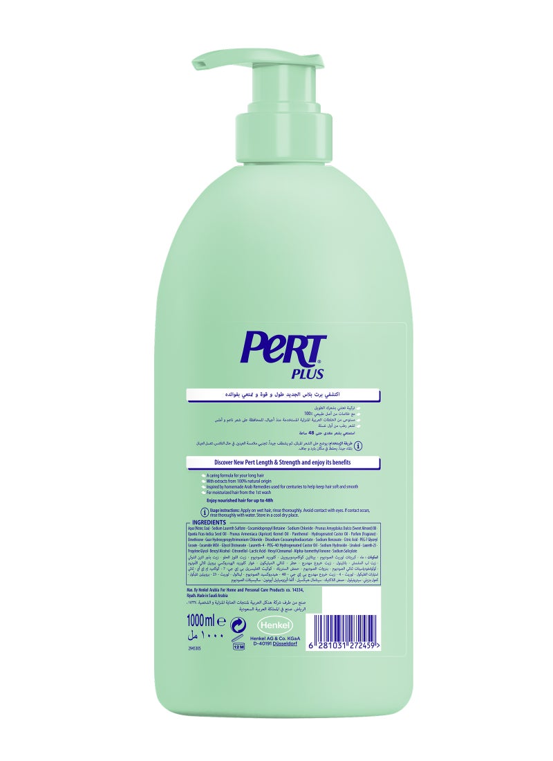 PERT PLUS - Length & Strength Shampoo with Almond Oil and Barbary Fig Multicolour 1000ml - Image 1