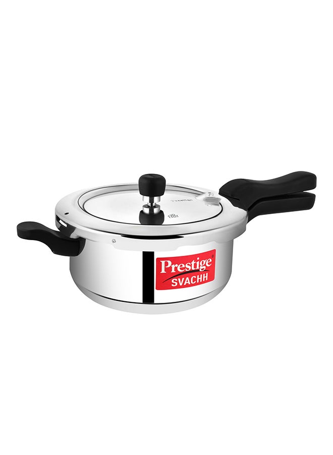 Prestige Svachh Pressure Cooker Junior Deep Pan with Lid Silver 3.5Liters 