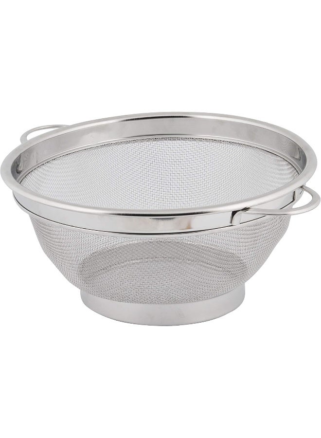 RAJ Stainless Steel Basket Colander, 24 CM, Silver, QL0018 Silver 24cm - Image 1