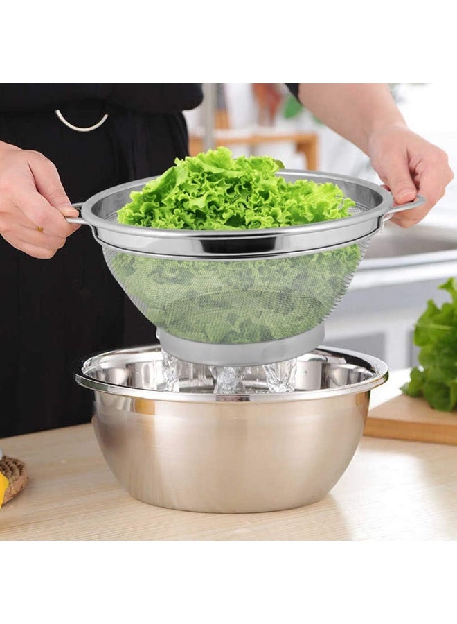 RAJ Stainless Steel Basket Colander, 24 CM, Silver, QL0018 Silver 24cm - Image 4