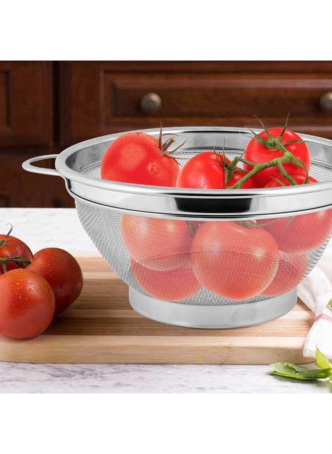 Raj Steel Basket Colander, 27 cm, Silver, Ql0019, 1 Pc Silver 27cm - Image 4