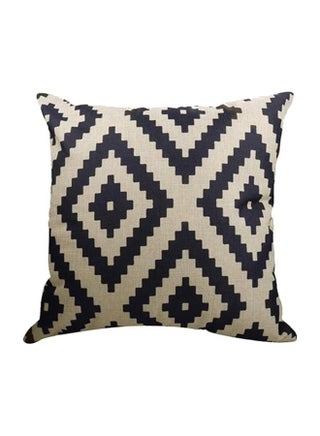 4-Piece Decorative Geometric Design Sofa Pillow Set ‎ Cotton 27 x 25.8 x 4.7 cm Black/Beige - view 5