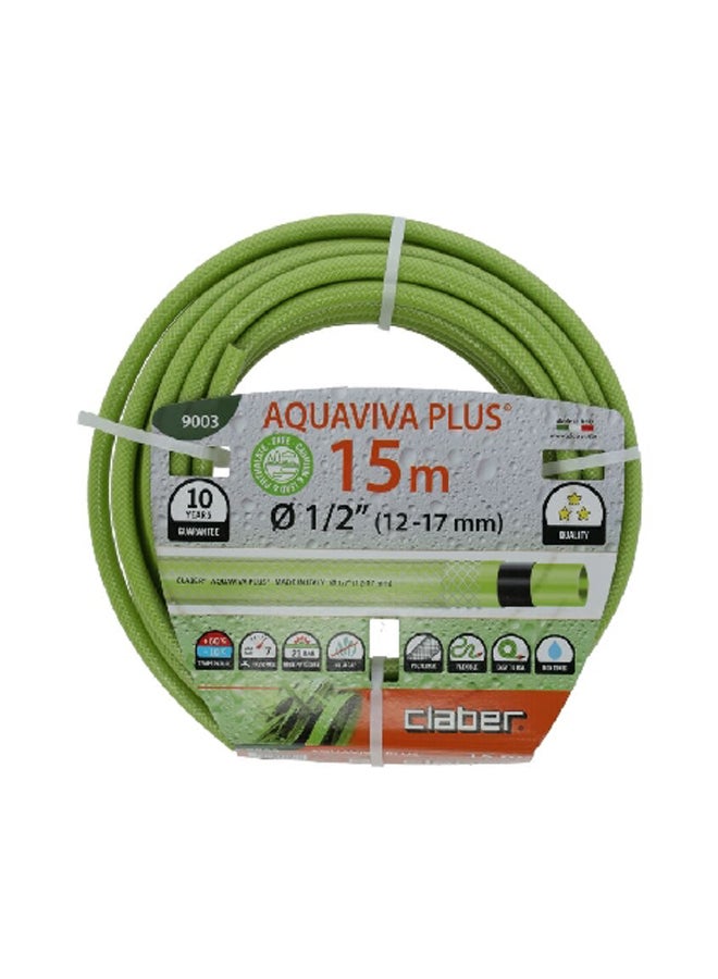 Claber - Claber Aquaviva Plus Hose 1/2 " 15m - 90030000 Green 1.38kg - Image 1