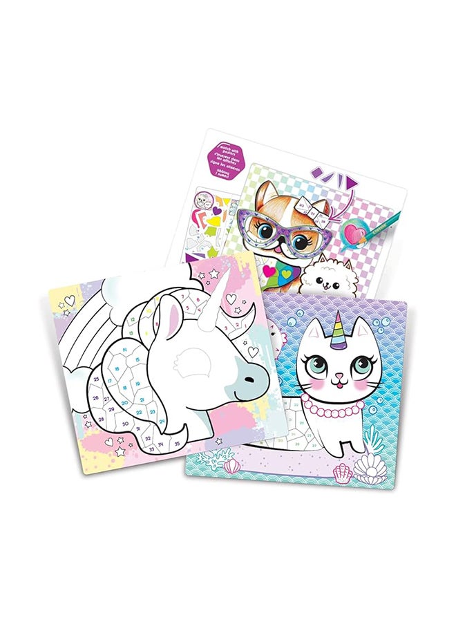 Crayola - Creations Sticker By Number Art Set - Create Art With Stickers Set For Kids 27.94x26.67x1.27cm - Image 1