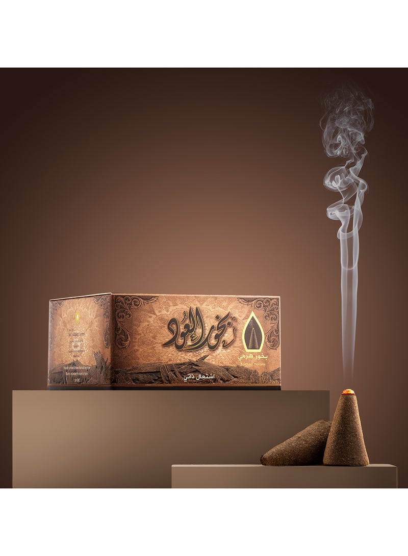 مجموعة بخور العود هرمي من 12 قطعة بني 50جرام - view 5