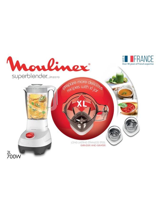 Moulinex - Super Blender With Grinder And Grater, 2 L 700 W LM207125 White - Image 1