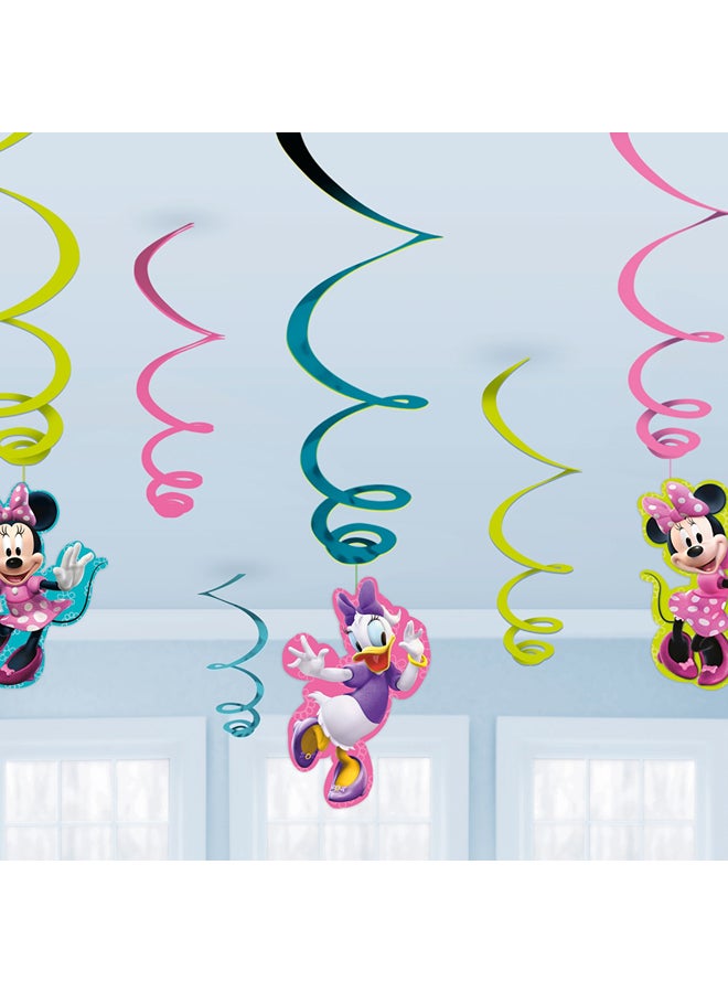 Amscan Europe Minnie Mouse Swirl Decorations 6pcs  - Image 2