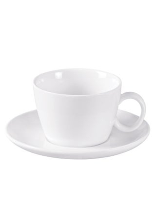 12-Piece Porcelain Cup & Saucer   Set for 6 People White 125ml - view 5