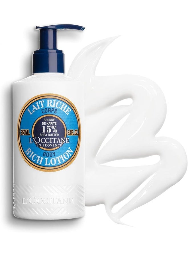 L'OCCITANE - Shea Butter Rich Body Lotion 250ml - Image 1