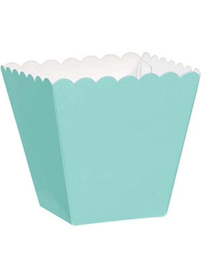 Amscan ROBIN`S EGG BLUE SCALLOPED FAVOR BOXES, 100PCS