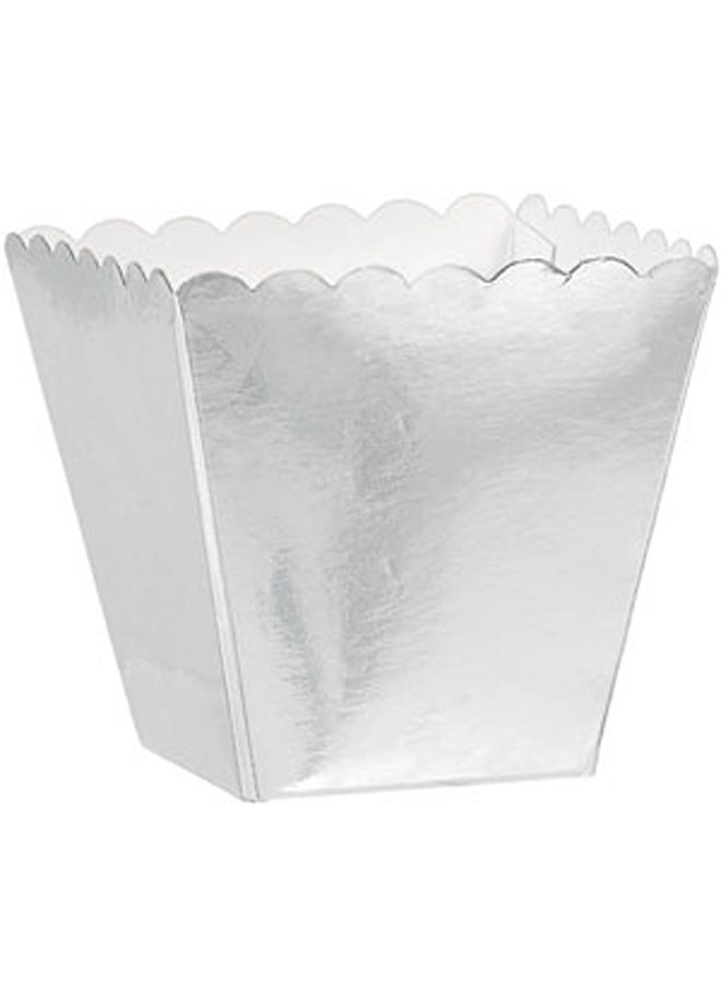Amscan Silver Scalloped Favor Boxes 100Pcs