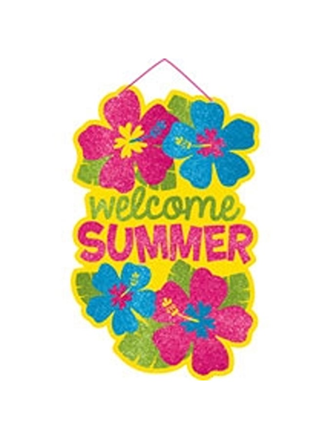 Amscan Welcome Summer Large Glitter Sign