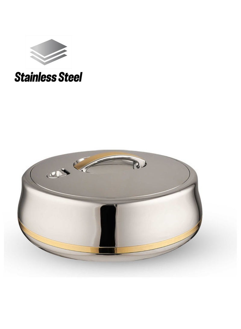 Golden Fire - Taiwanese Food Container Stainless Steel Silver 4Liters - Image 1
