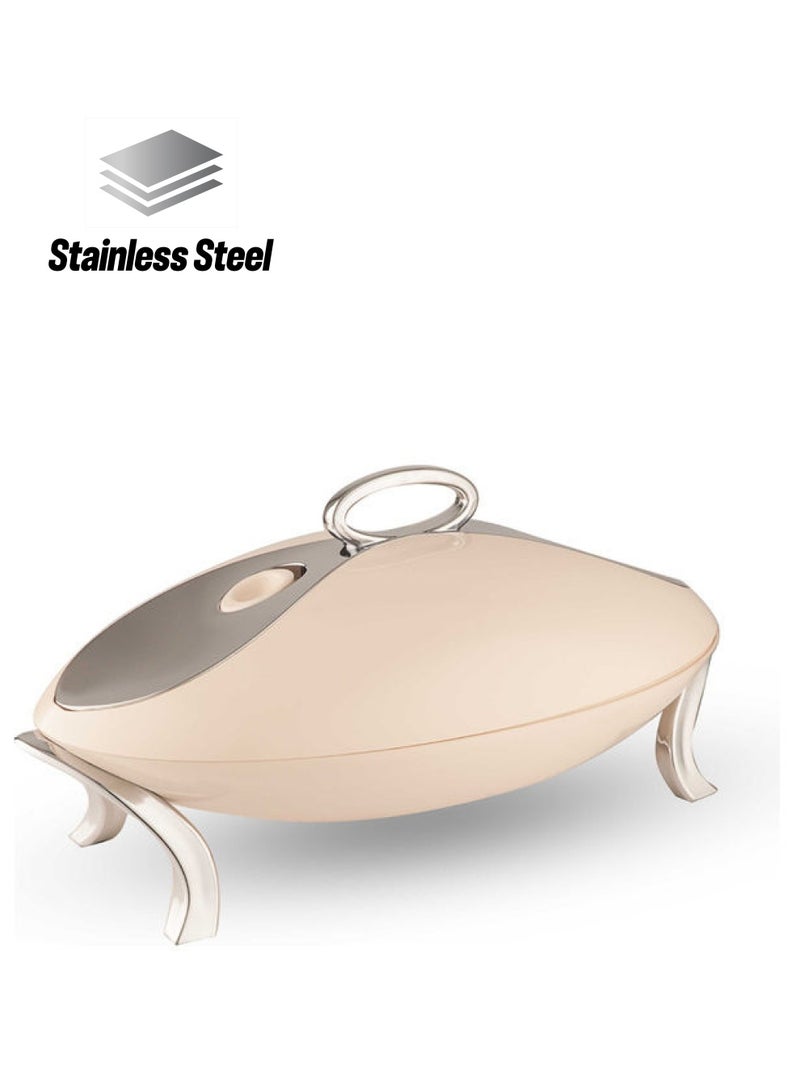 Golden Fire Food Container Beige/Silver 2Liters