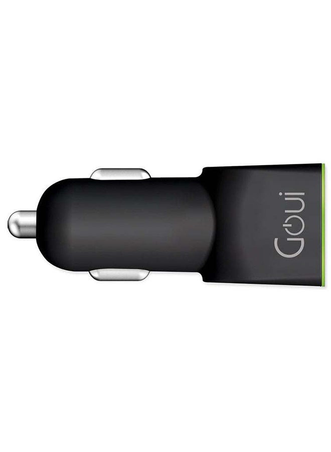 Goui Duo Plus Car Charger 2USB 38W – Fast Charging with PD & Qualcomm Quick Charge for iPhone, Android, Tablets And Laptops - Black/Green Black/Green - Image 5
