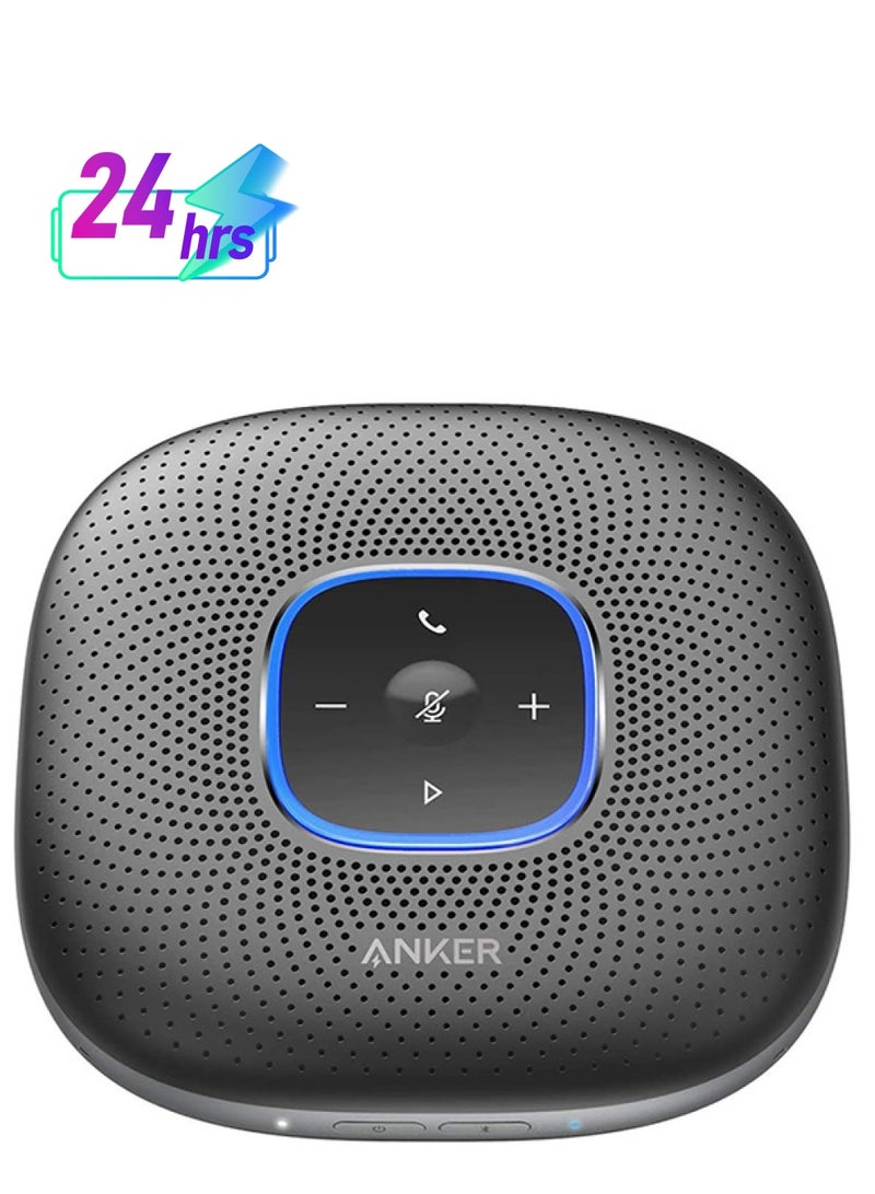 Anker - PowerConf Bluetooth Speakerphone, 6 Mics, Enhanced Voice Pickup, 24H Call Time, Bluetooth 5, USB C Black - Image 1