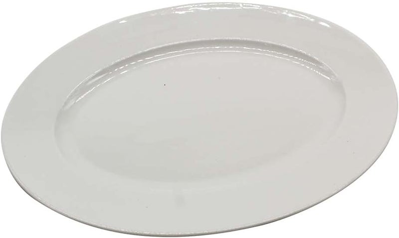 Qualitier Fine Plus 24cm Oval Porcelain Serving Plate White 24cm