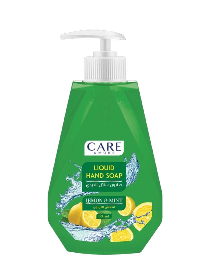 Care & More - Liquid Hand Soap Lemon with Mint 350ml - Image 1