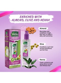 Dabur Vatika Naturals Frizz Control Hair Serum 47 ml | Olive, Almond & Henna | With Anti-Frizz Formula | For Dry & Damaged Hair Clear 47.0ml  - Image 5