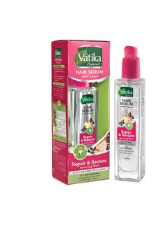 Dabur Vatika Naturals Repair & Restore Hair Serum 47ml | Black Seed, Castor & Garlic | Promotes Anti-Breakage Clear 47.0ml  - Image 1
