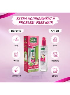 Dabur Vatika Naturals Repair & Restore Hair Serum 47ml | Black Seed, Castor & Garlic | Promotes Anti-Breakage Clear 47.0ml  - Image 3
