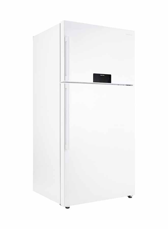 DAEWOO - Double Door Refrigerator 14.1Cu.ft, Freezer 5.7Cu.ft, 400 L, Inverter Compressor FN-G717NTID White - Image 1