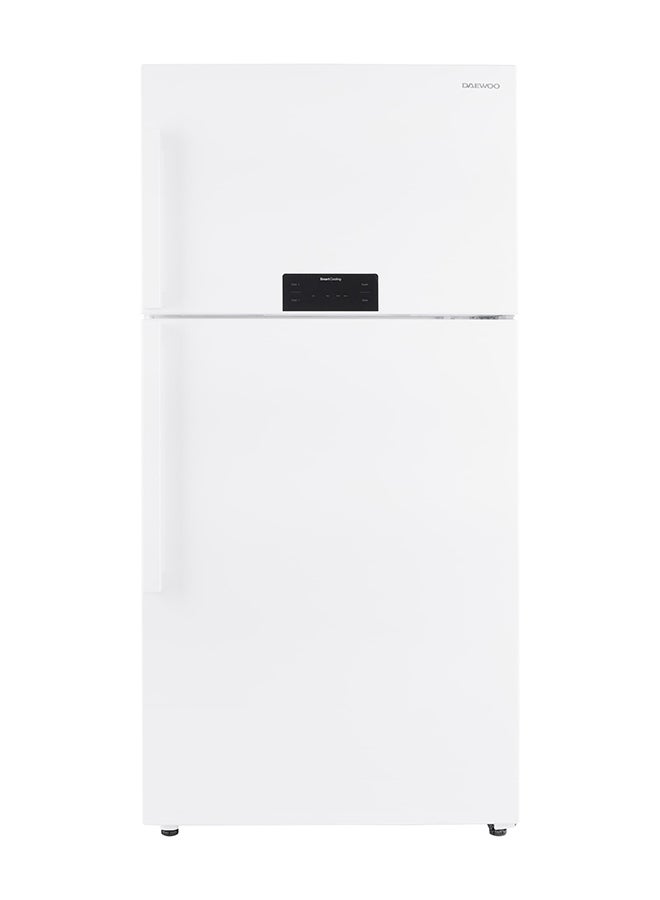 DAEWOO - Double Door Refrigerator 14.1Cu.ft, Freezer 5.7Cu.ft, 400 L, Inverter Compressor FN-G717NTID White - Image 1