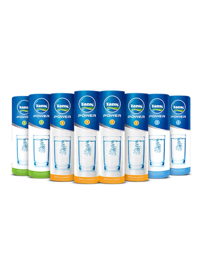8-Piece Power Economic Water Filter Cartridges Multicolor