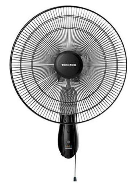 Wall Fan 16 Inch With 4 Plastic Blades And 3 Speeds TWF-16 Black