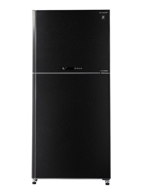 ثلاجة بعاكس رقمي خالية من التجمد - ببابين زجج 2200 W SJ-GV63G-BK أسود