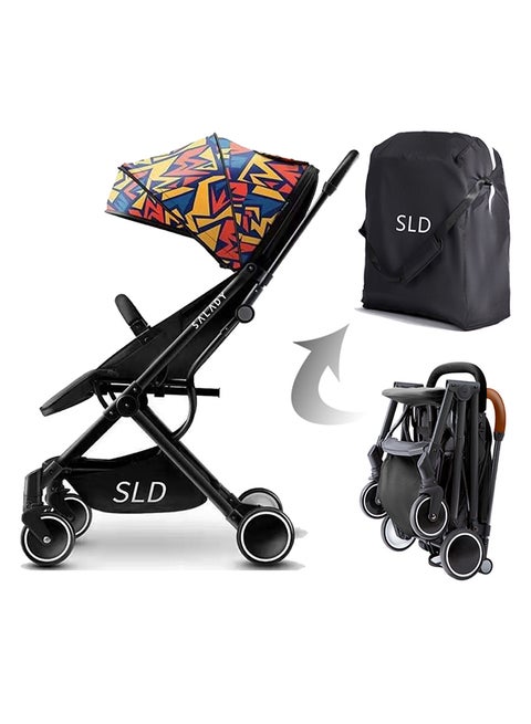 Travel Lite Shock Proof Baby Stroller With Extra Wide Seat - Picasso Multicolour