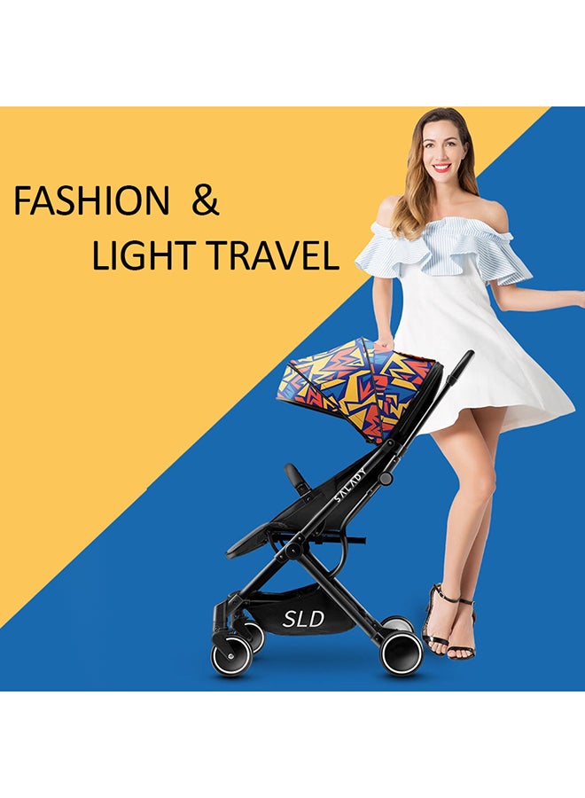 Travel Lite Shock Proof Baby Stroller With Extra Wide Seat - Picasso Multicolour