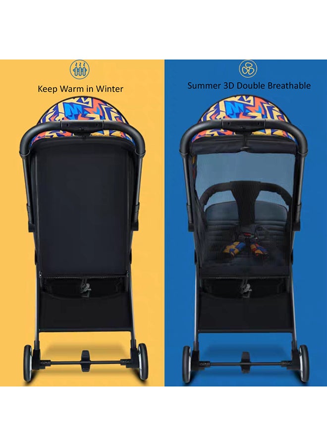 Travel Lite Shock Proof Baby Stroller With Extra Wide Seat - Picasso Multicolour