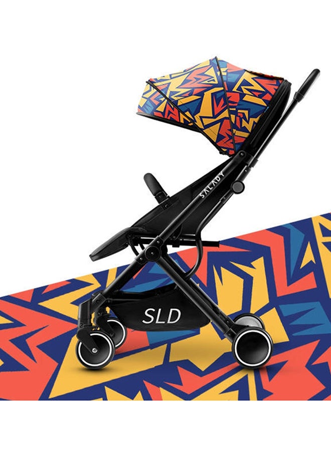 Travel Lite Shock Proof Baby Stroller With Extra Wide Seat - Picasso Multicolour