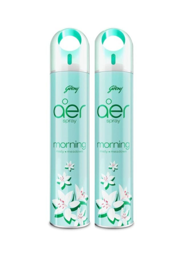 Godrej Aer Air Freshener Spray Morning Misty Meadows Green 300ml  - Image 1