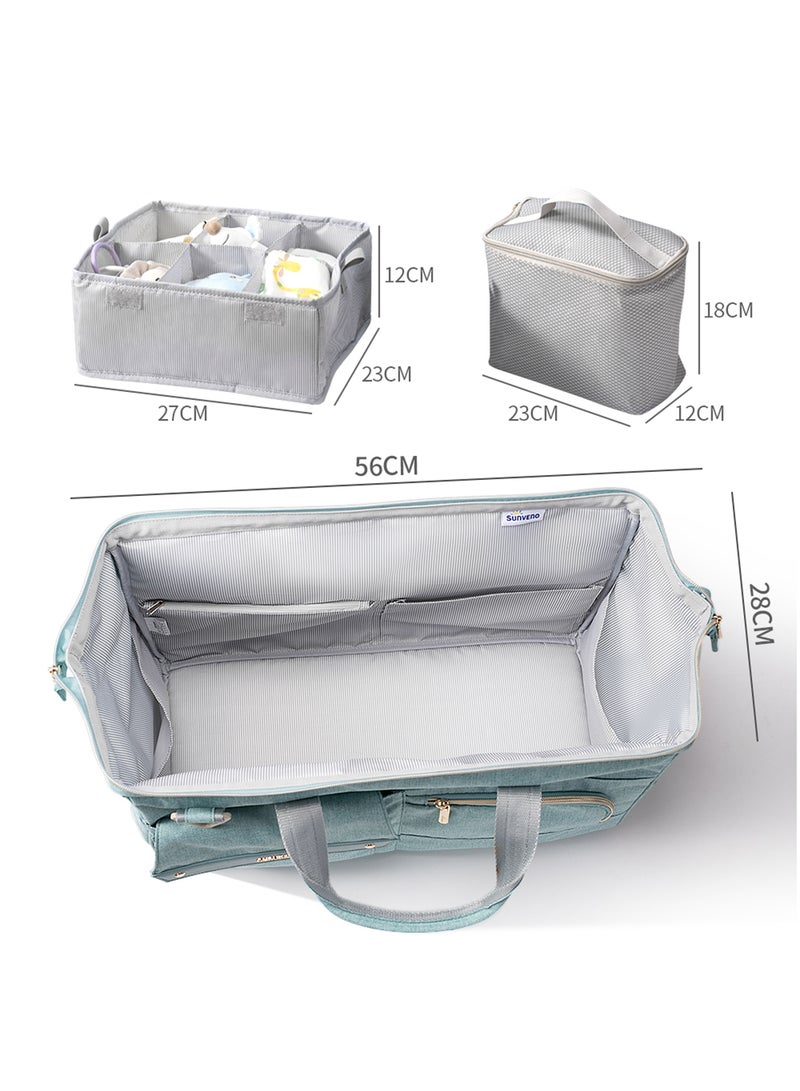 Sunveno - 3 In1 Travel Bag detachable Diaper Caddy With Multiple Compartments - Grey - Image 1
