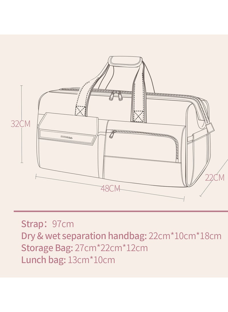 Sunveno - 3 In1 Travel Bag detachable Diaper Caddy With Multiple Compartments - Grey - Image 1